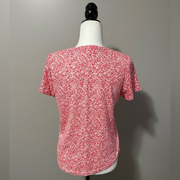 Part Two GesinasPW Short Sleeve V-Neck Leaf Floral Pattern Top - Picture 7 of 11